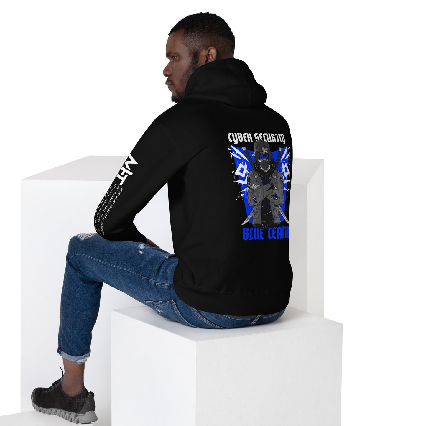 Cyber Security Blue Team V3 - Unisex Hoodie ( Back Print ) by DarkByteGear