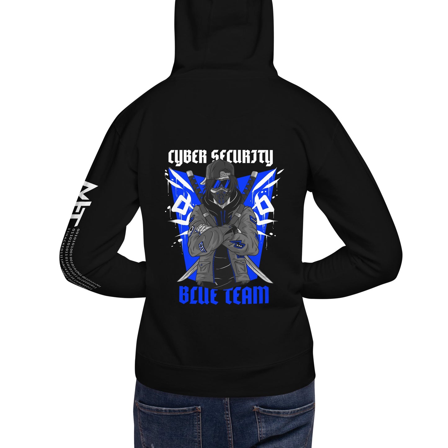 Cyber Security Blue Team V3 - Unisex Hoodie ( Back Print ) by DarkByteGear