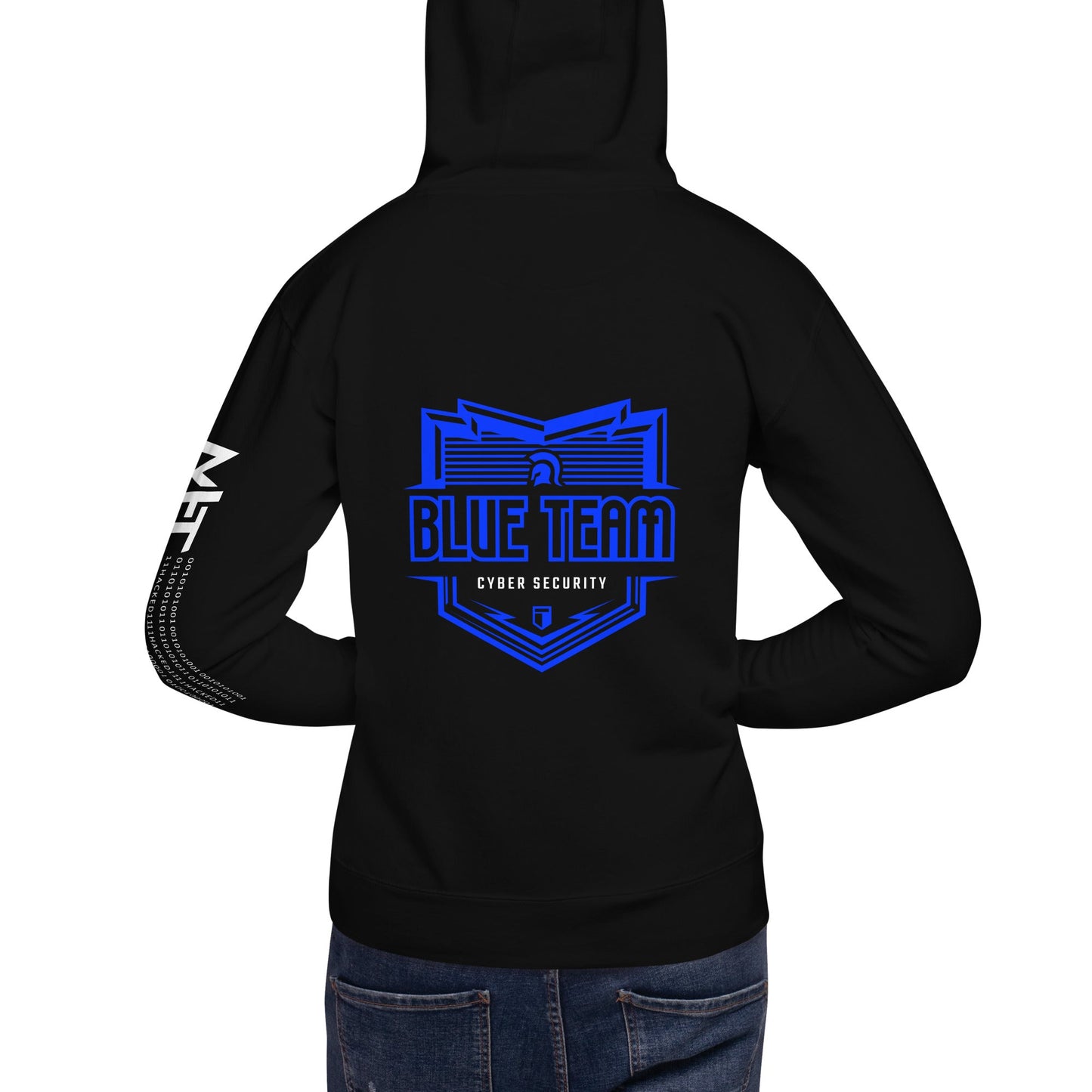 Cyber Security Blue Team 16 - Unisex Hoodie ( Back Print ) by DarkByteGear