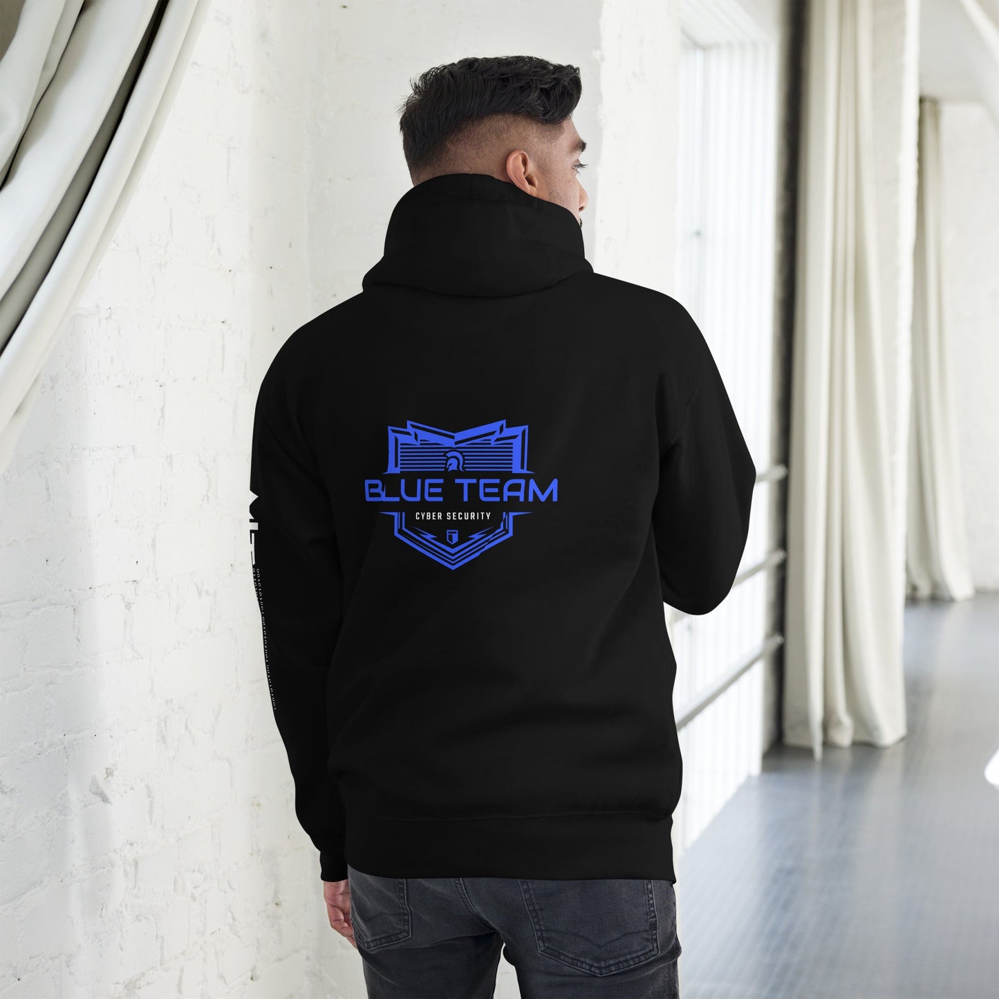 Cyber Security Blue Team V17 - Unisex Hoodie ( Back Print ) by DarkByteGear