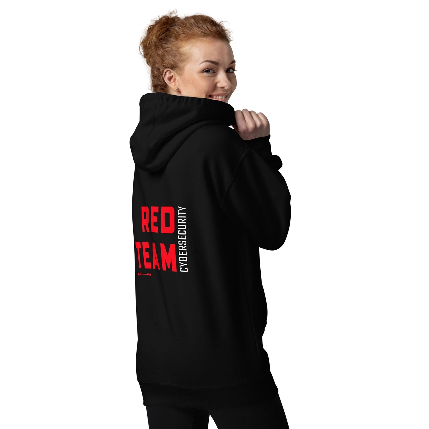 Cyber Security Red Team V8 - Unisex Hoodie ( Back Print ) by DarkByteGear