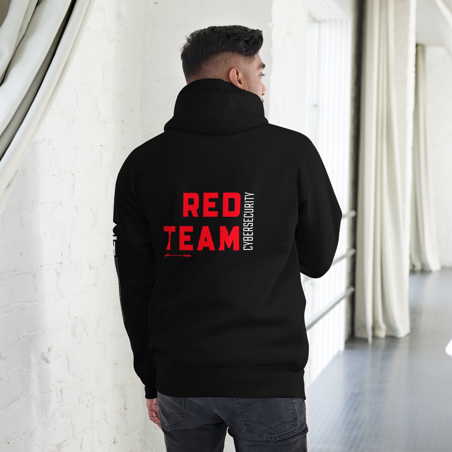 Cyber Security Red Team V8 - Unisex Hoodie ( Back Print ) by DarkByteGear