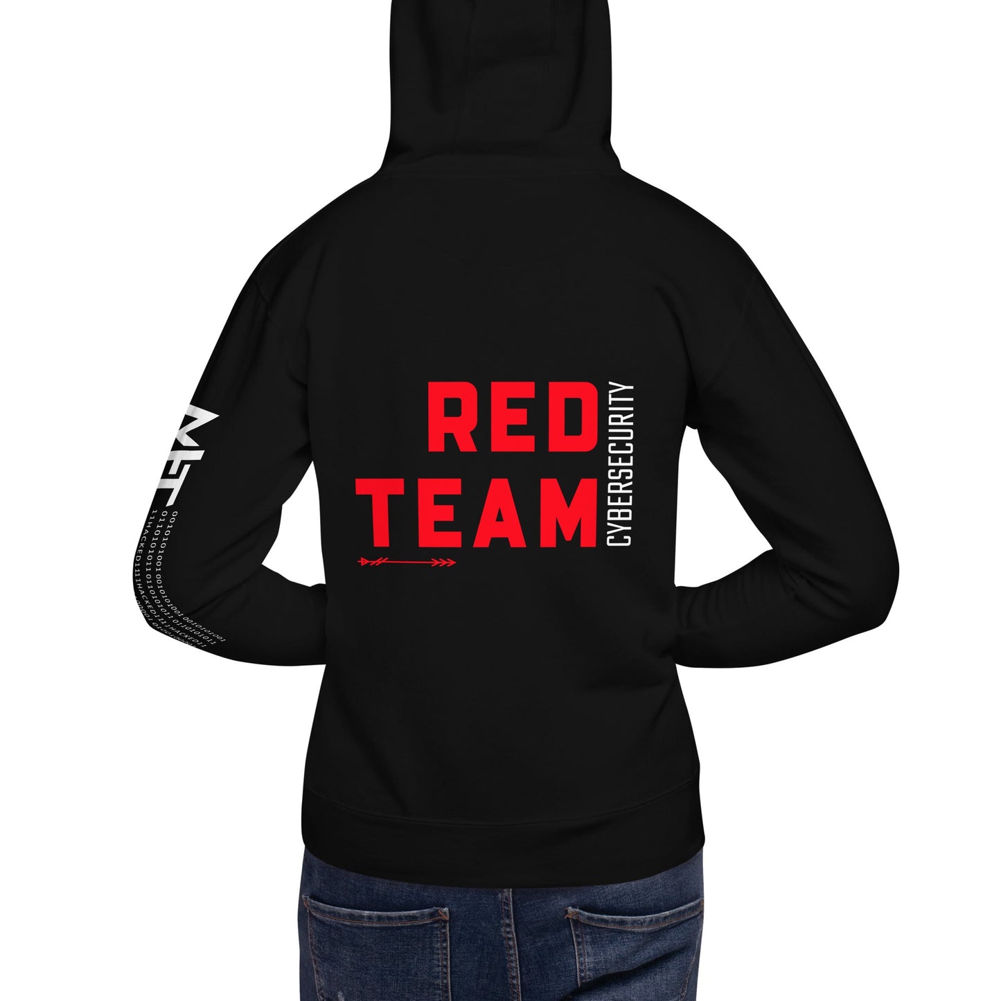 Cyber Security Red Team V8 - Unisex Hoodie ( Back Print ) by DarkByteGear