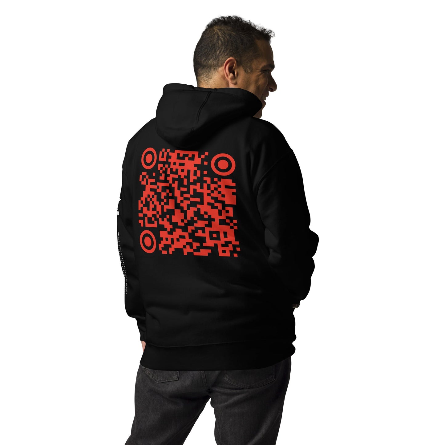 Who's the New Kid, Hacker, Developer, Gamer, Crypto King V1 - Unisex Hoodie Personalized QR Code by DarkByteGear