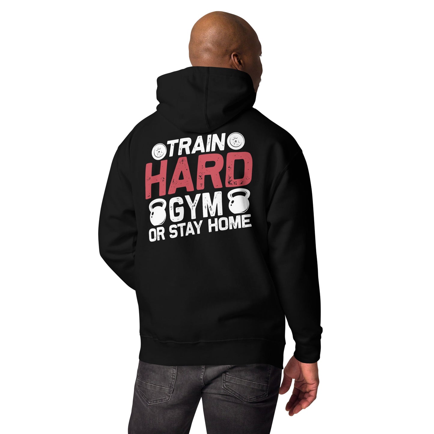 Train Hard - Unisex Hoodie (back print) by DarkByteGear