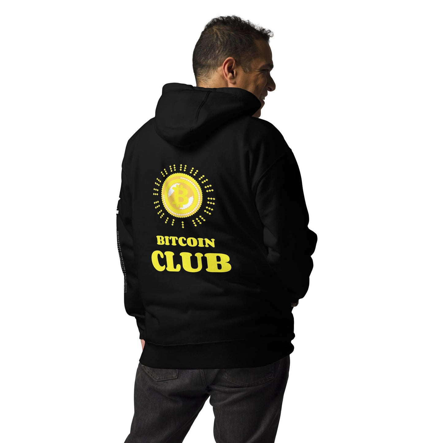BITCOIN CLUB - Unisex Hoodie ( Back Print ) by DarkByteGear