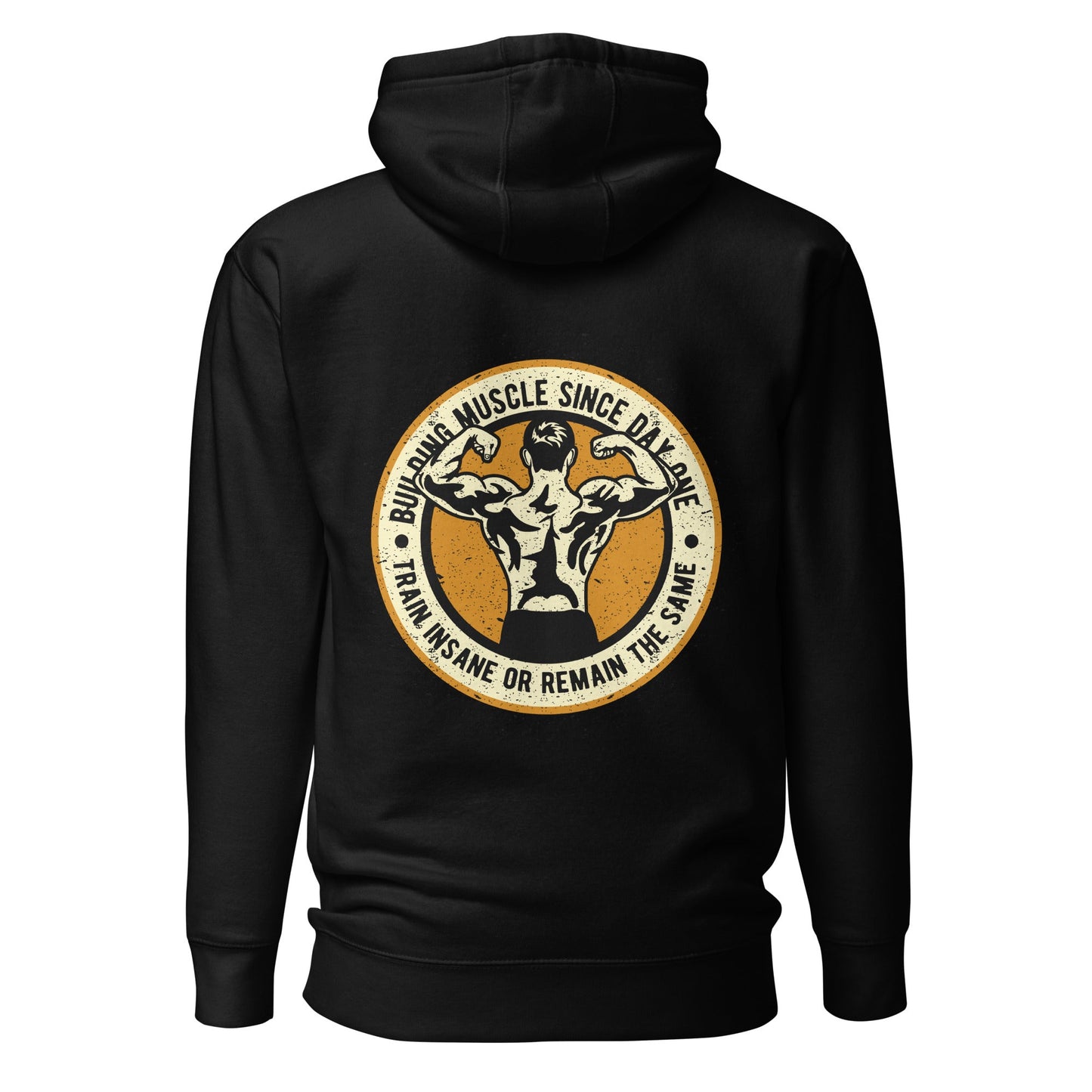 Building muscles since Day one - Unisex Hoodie ( Back Print ) by DarkByteGear