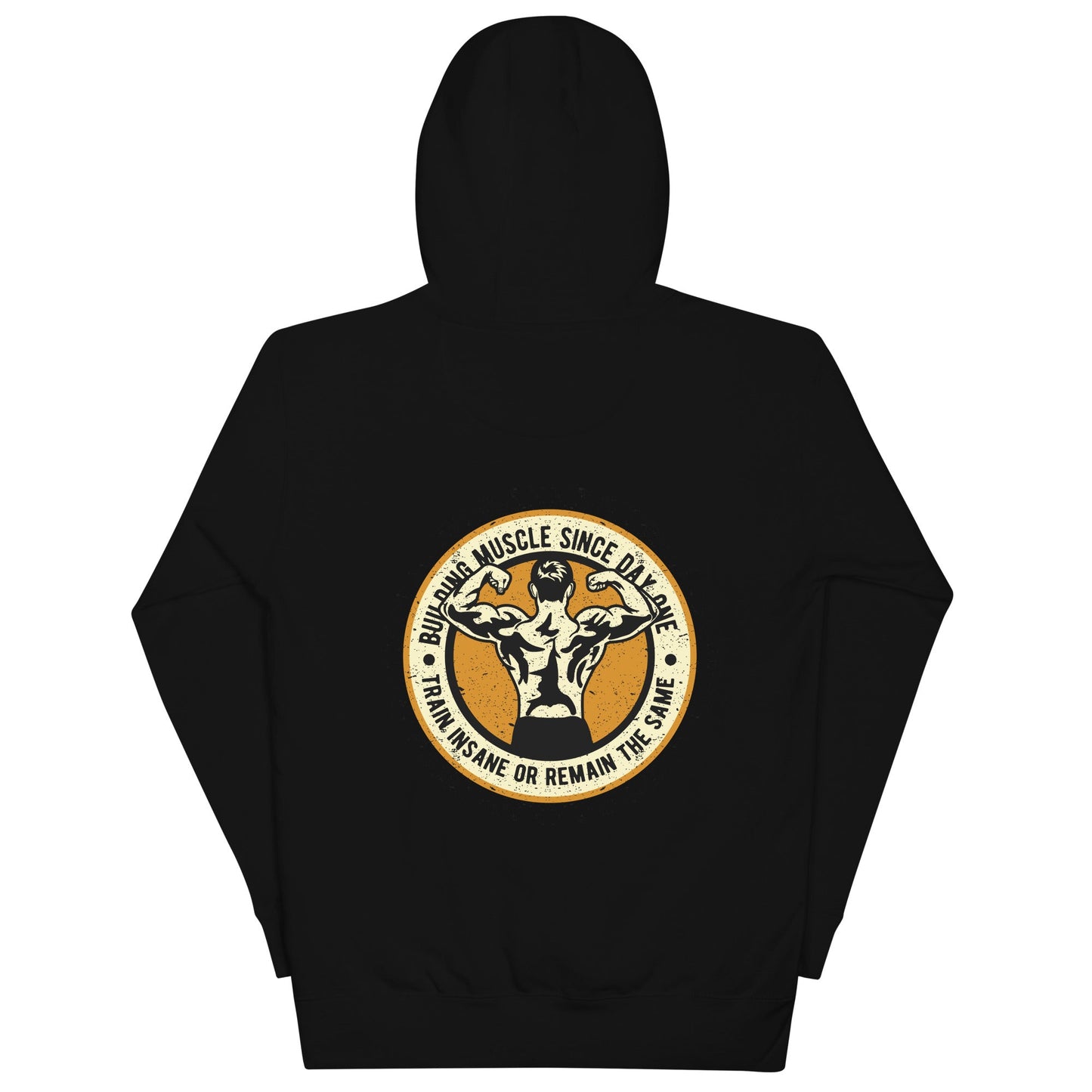 Building muscles since Day one - Unisex Hoodie ( Back Print ) by DarkByteGear