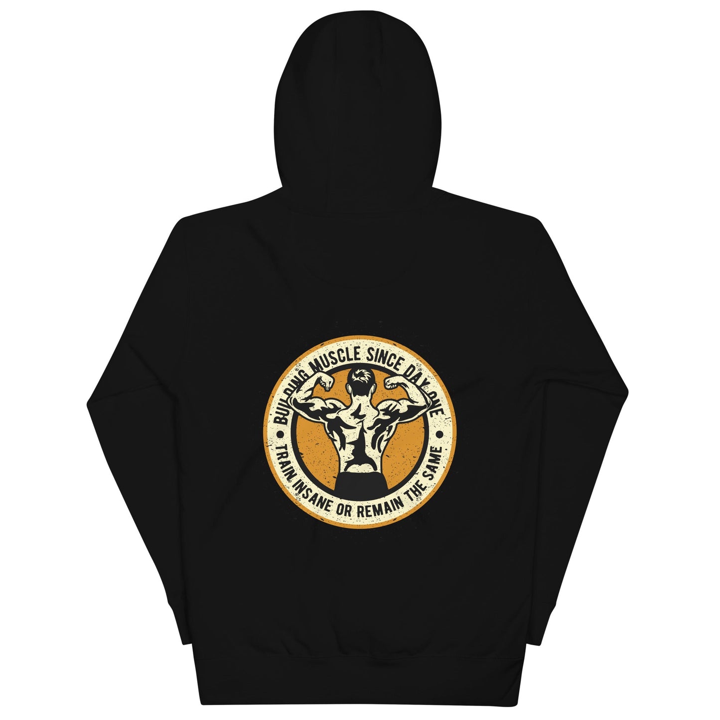 Building muscles since Day one - Unisex Hoodie ( Back Print ) by DarkByteGear