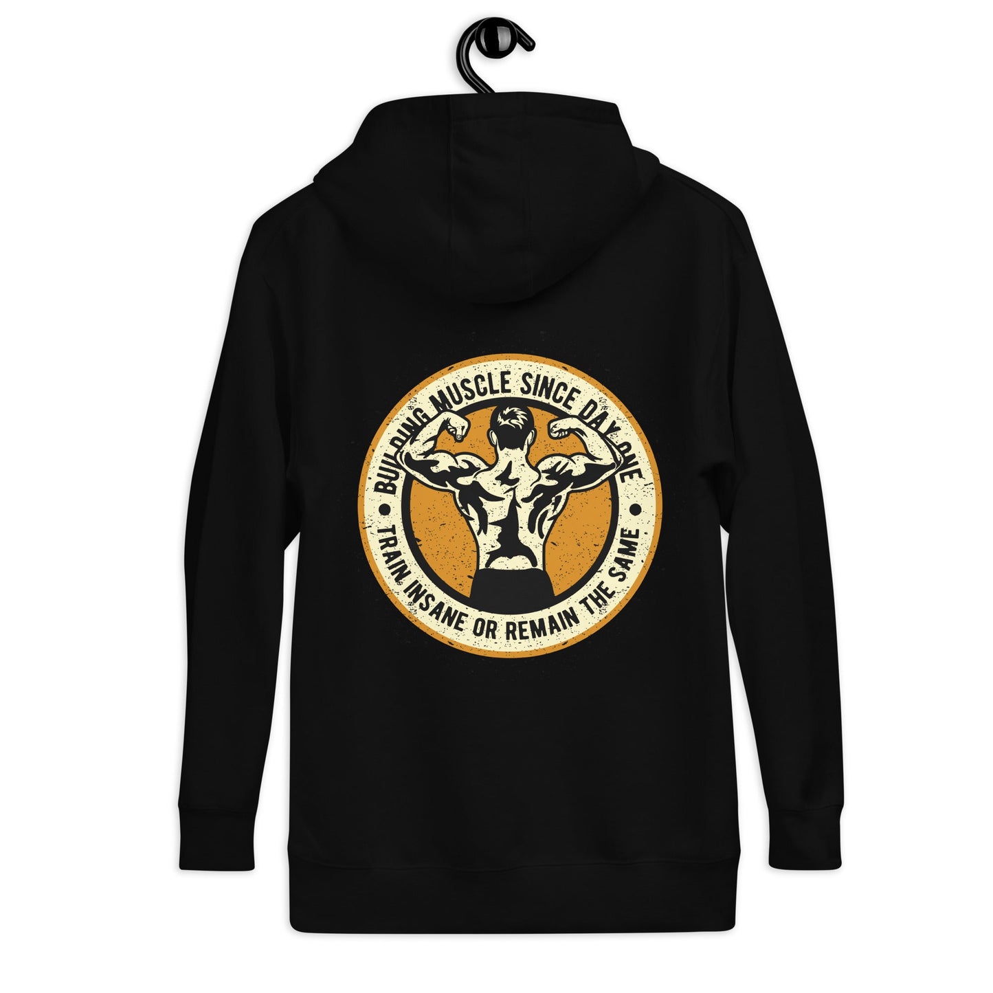 Building muscles since Day one - Unisex Hoodie ( Back Print ) by DarkByteGear