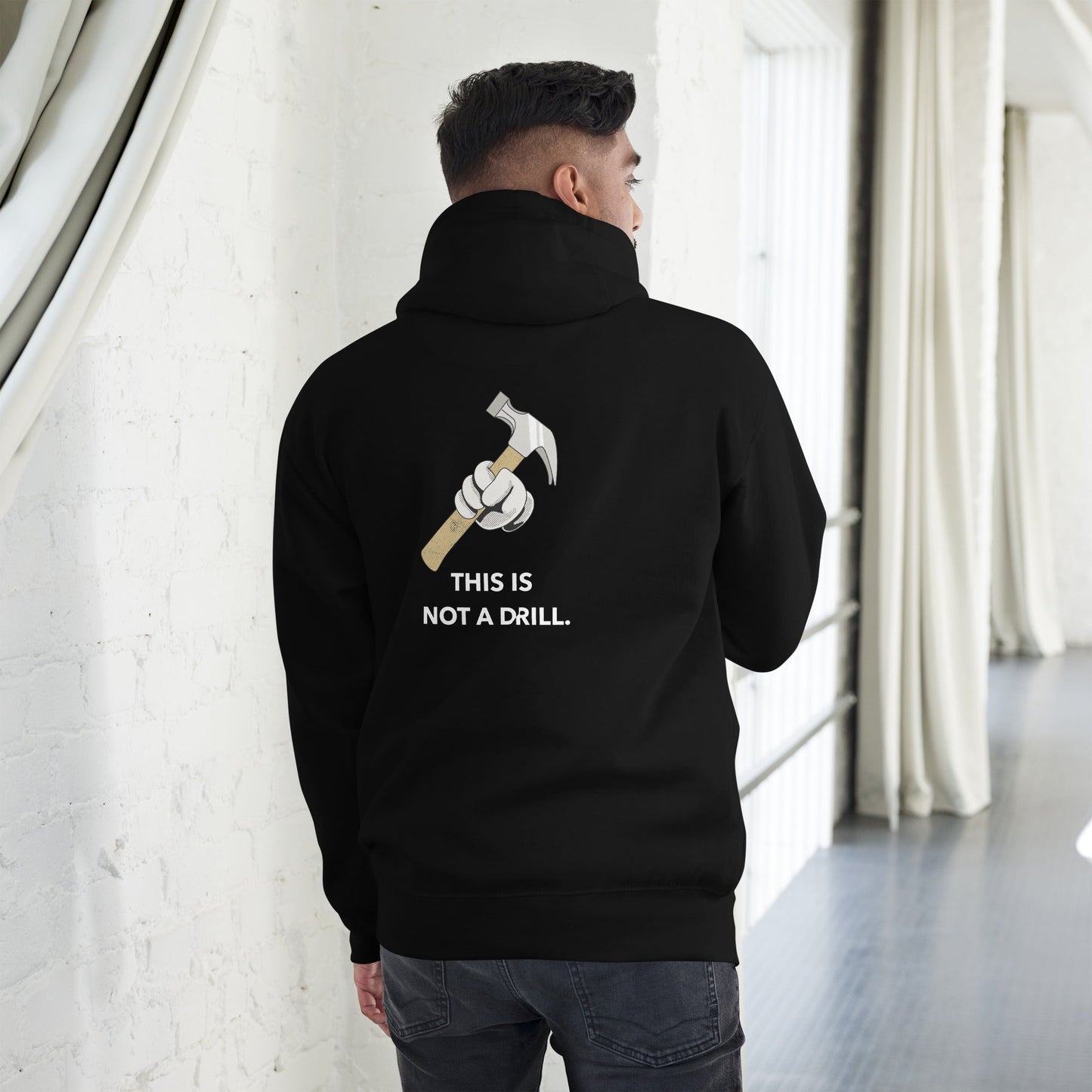 This is not a Drill - Unisex Hoodie (back print) by DarkByteGear