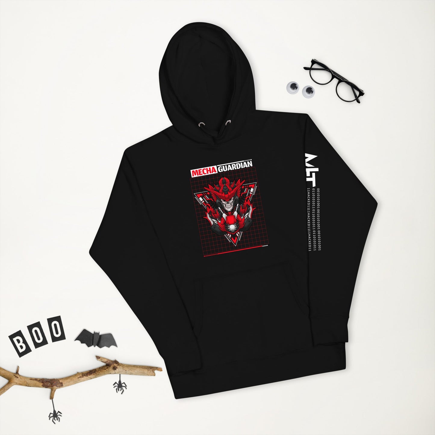 Red Mecha Guardian - Unisex Hoodie by DarkByteGear