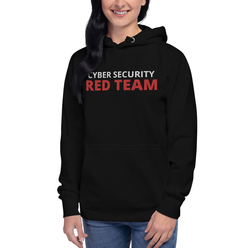 Cyber Security Red team - Unisex Hoodie (large embroidery) by DarkByteGear