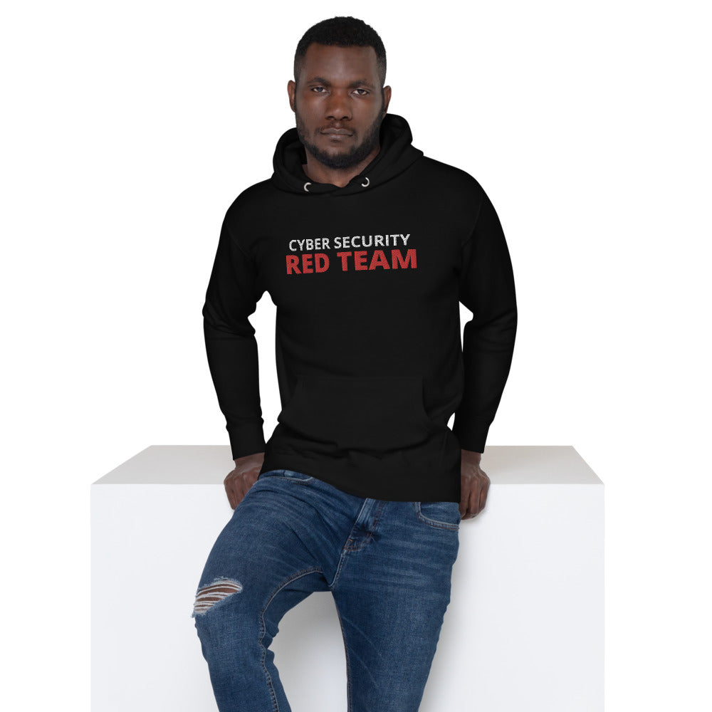 Cyber Security Red team - Unisex Hoodie (large embroidery) by DarkByteGear