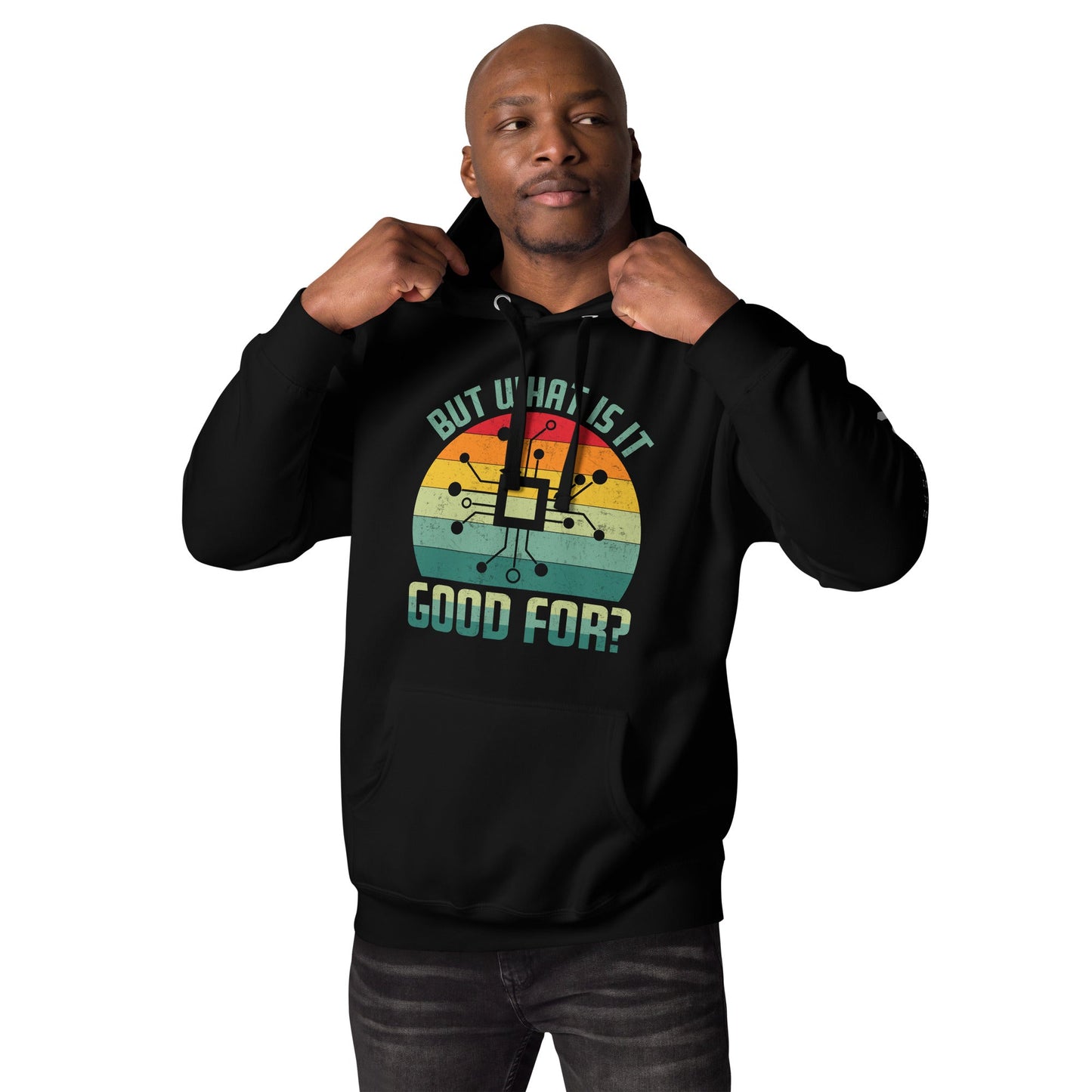 But What is it Good for? Unisex Hoodie by DarkByteGear