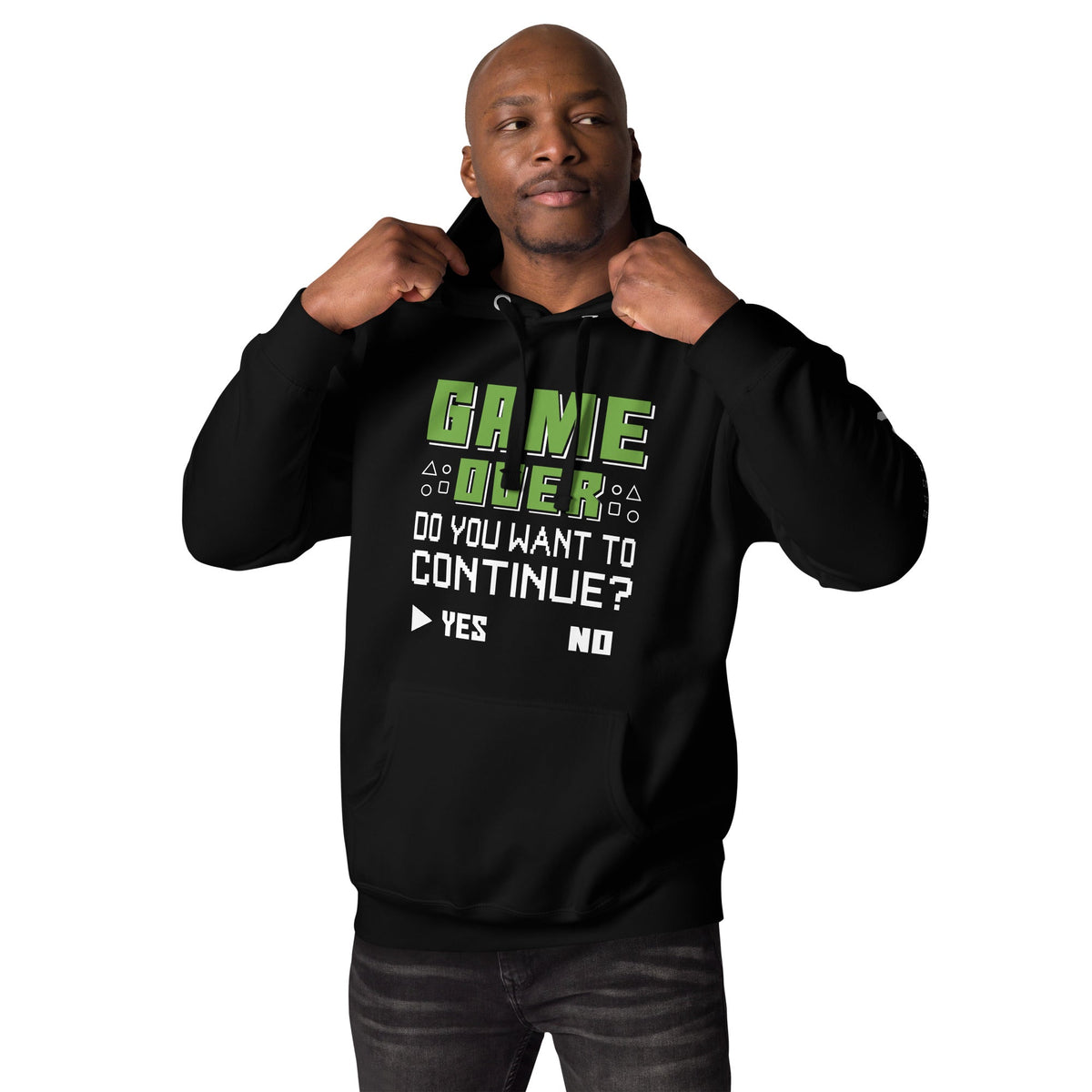 Game Over, Do You Want to Continue, Yes or No? Unisex Hoodie by DarkByteGear