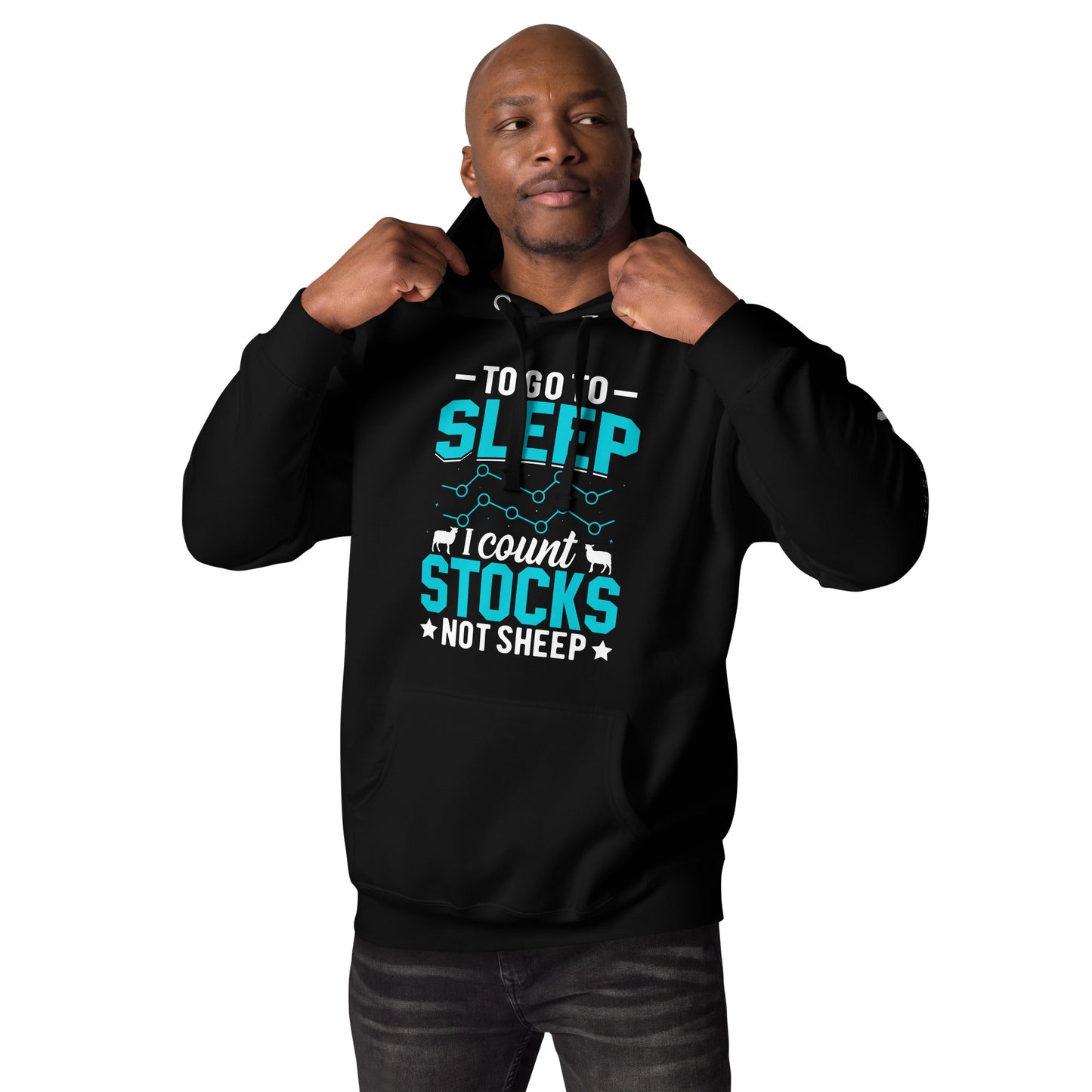 To go to sleep, I count stocks not sheep (DB) - Unisex Hoodie by DarkByteGear