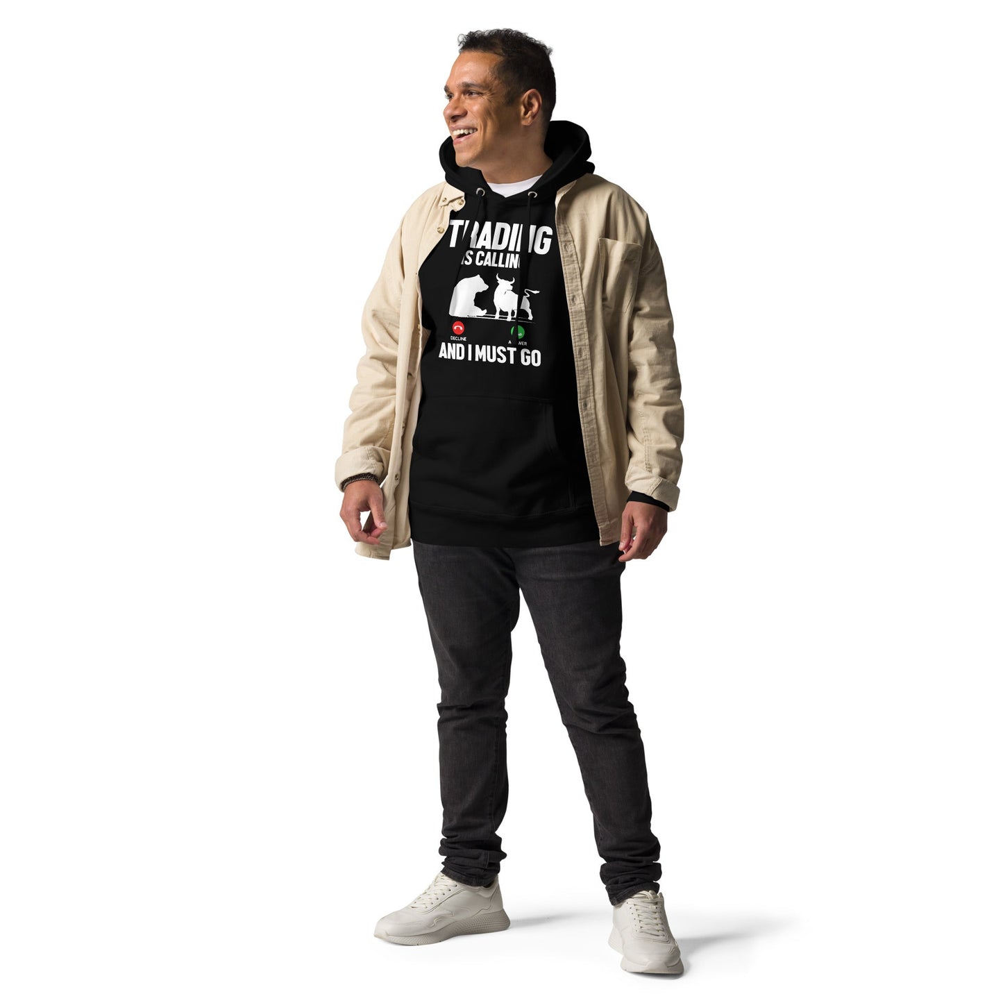 Trading is Calling Decline Answer and I Must go (DB) - Unisex Hoodie by DarkByteGear