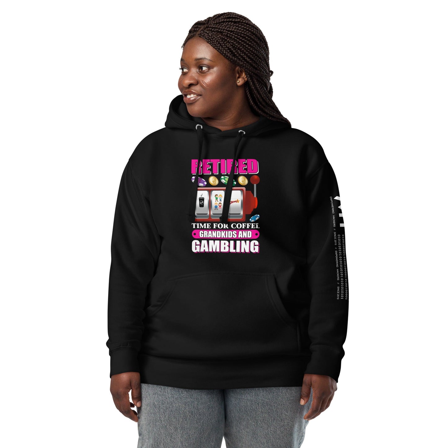 Retired: Time for Coffee, Grandkids and Gambling - Unisex Hoodie by DarkByteGear