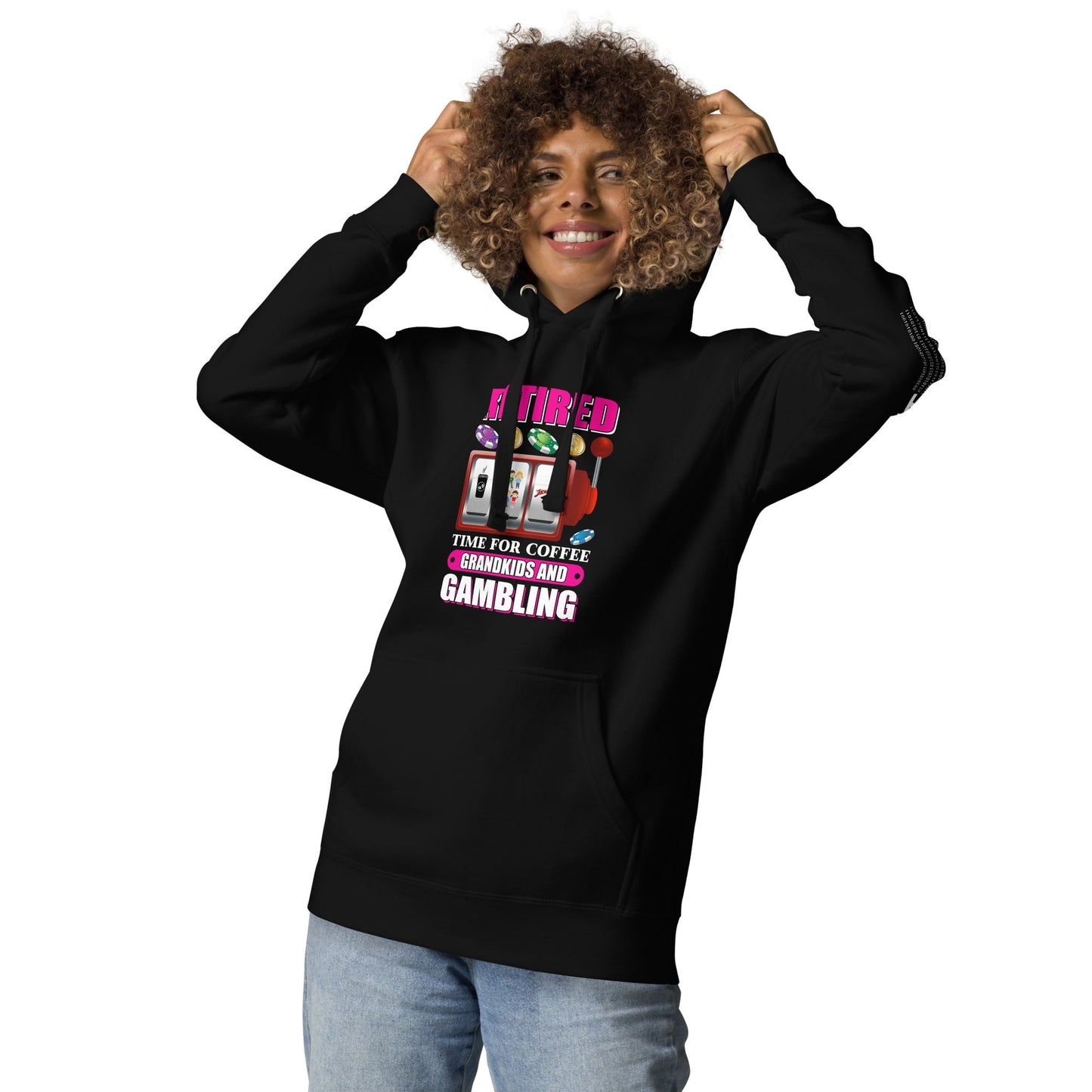 Retired: Time for Coffee, Grandkids and Gambling - Unisex Hoodie by DarkByteGear