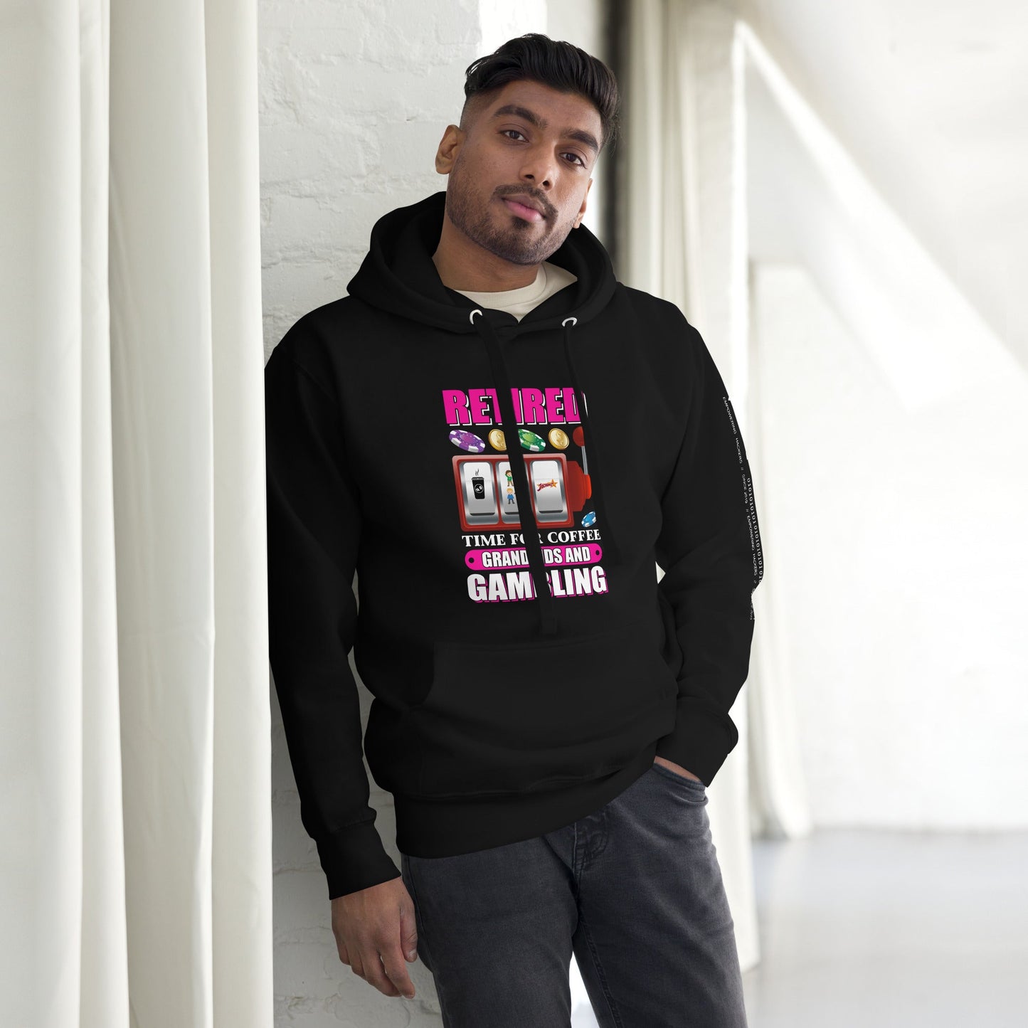 Retired: Time for Coffee, Grandkids and Gambling - Unisex Hoodie by DarkByteGear