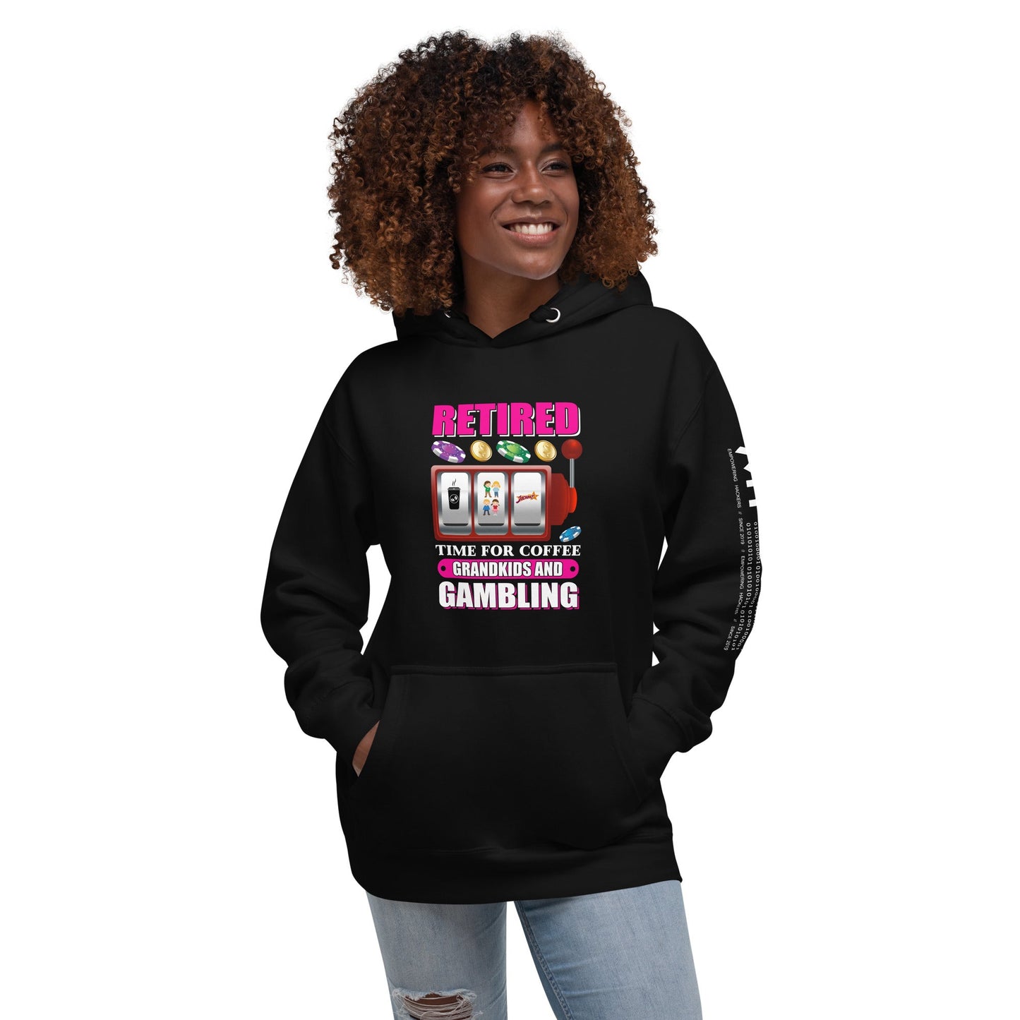 Retired: Time for Coffee, Grandkids and Gambling - Unisex Hoodie by DarkByteGear