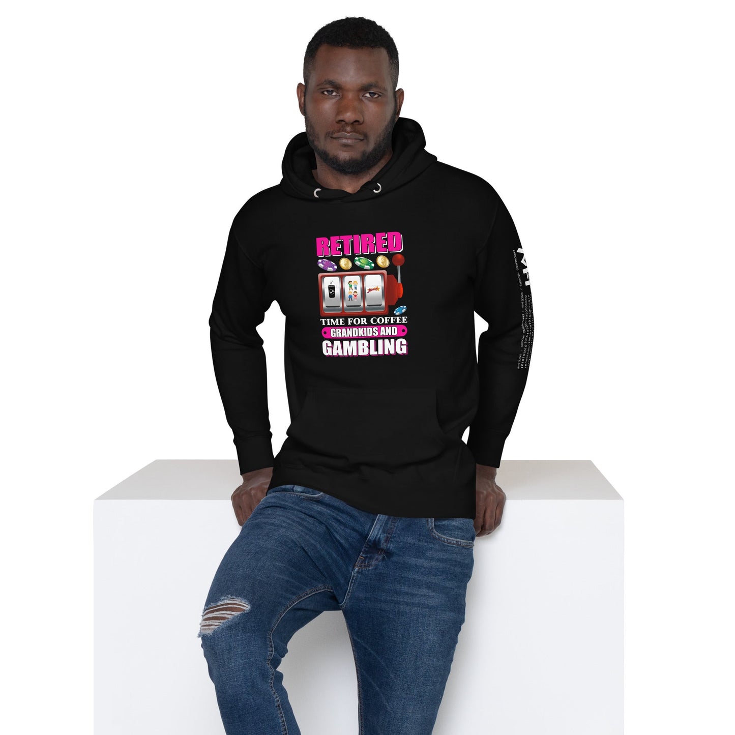 Retired: Time for Coffee, Grandkids and Gambling - Unisex Hoodie by DarkByteGear