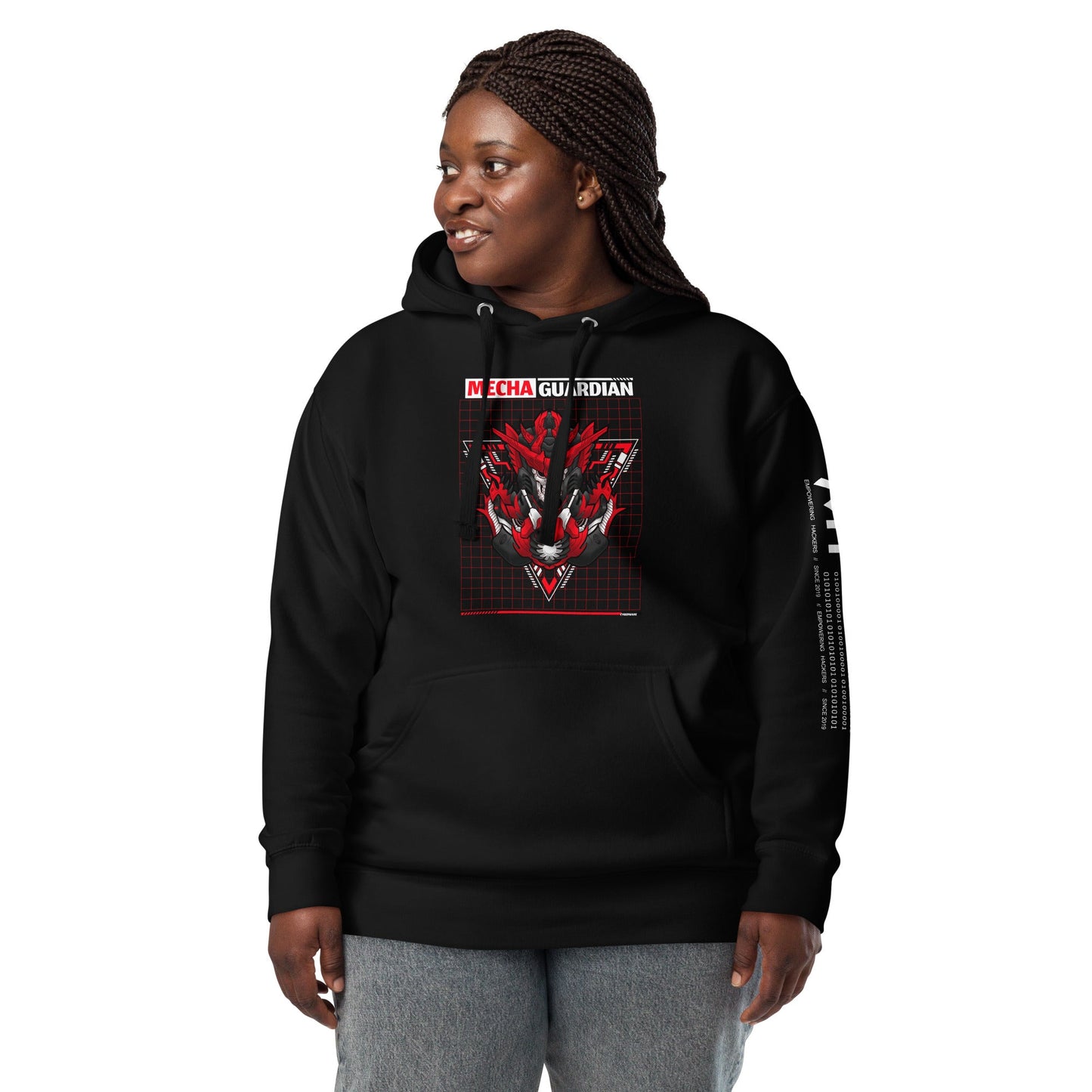 Red Mecha Guardian - Unisex Hoodie by DarkByteGear