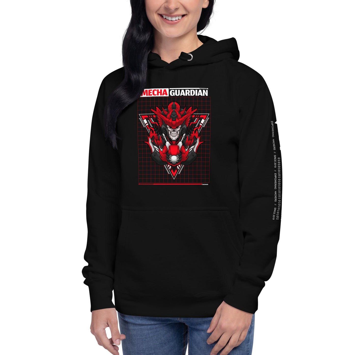 Red Mecha Guardian - Unisex Hoodie by DarkByteGear