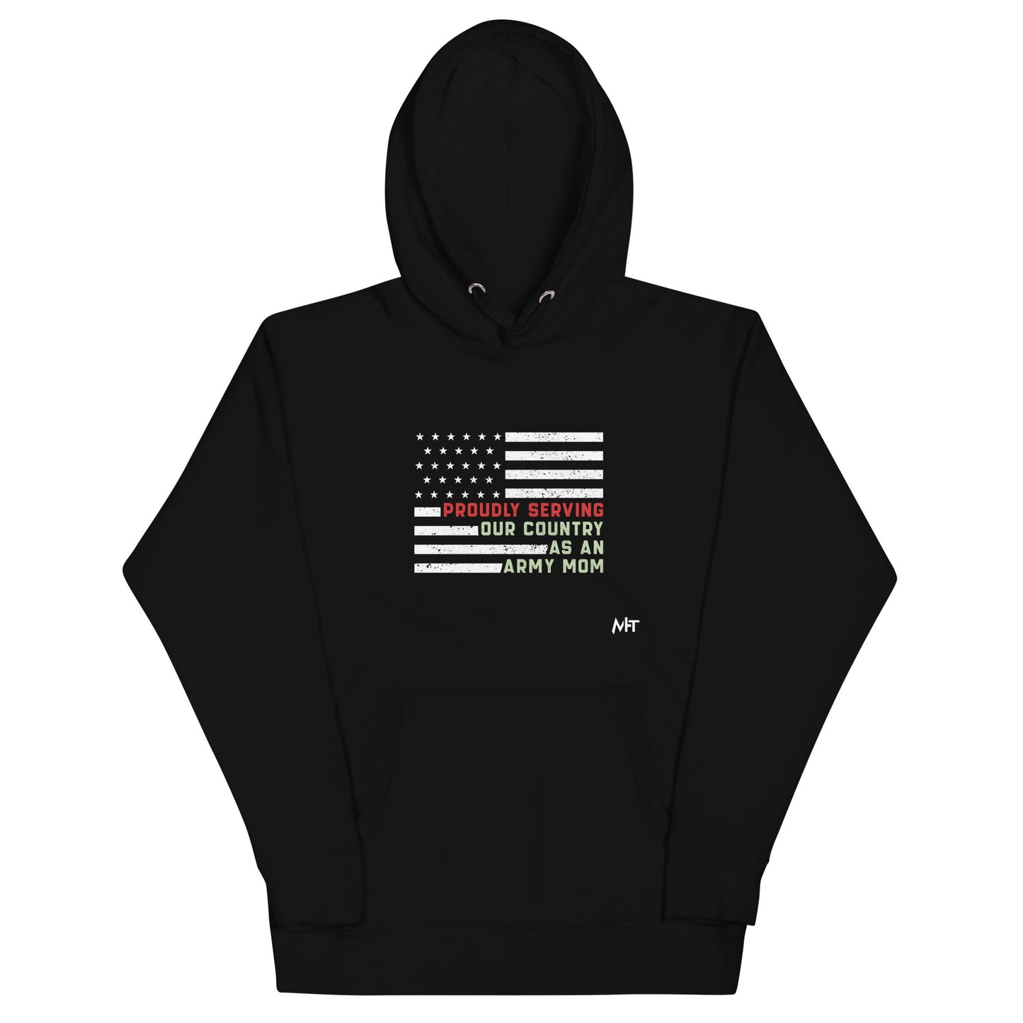 Proudly Serving as an Army Mom - Unisex Hoodie by DarkByteGear