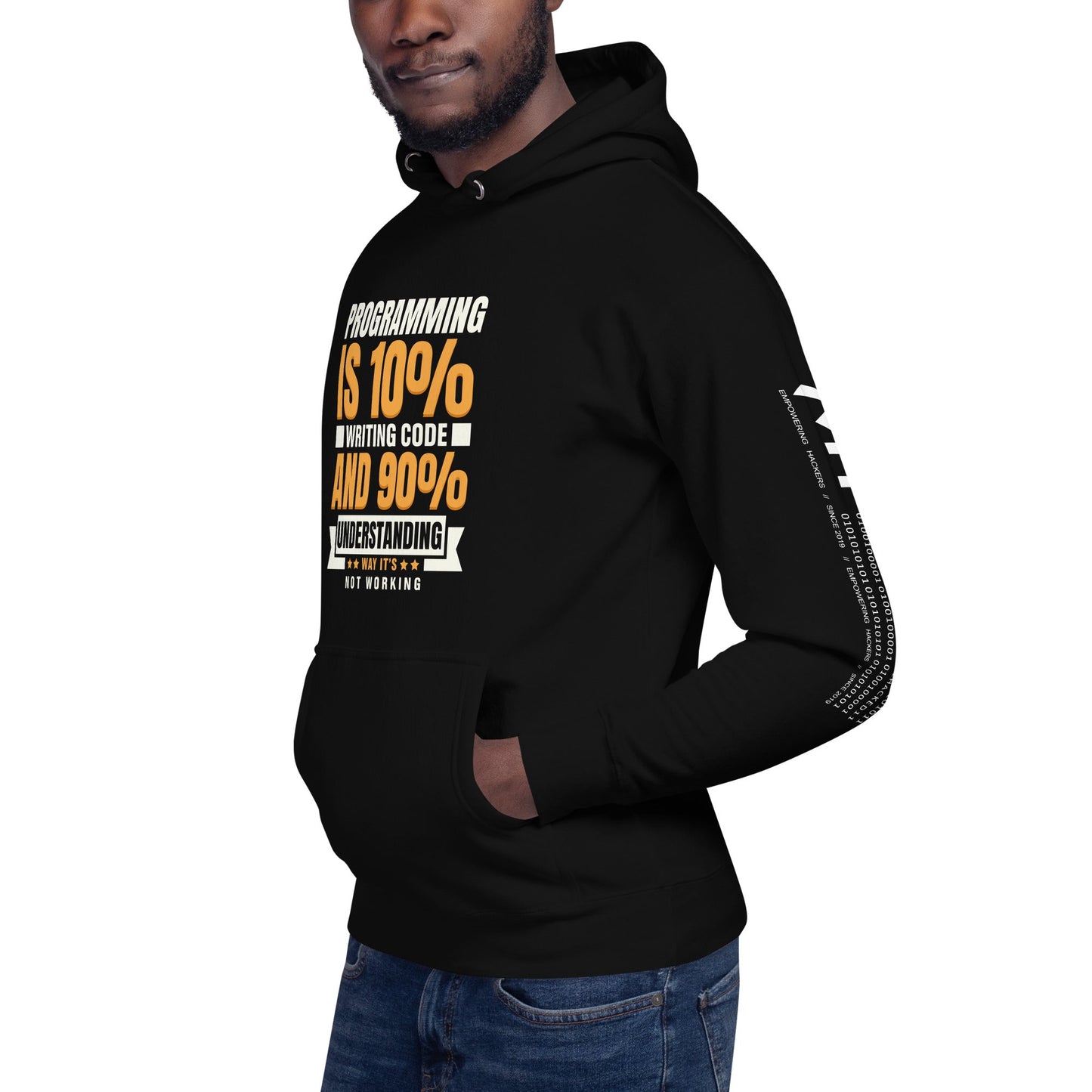 Programming is 10% writing code - Unisex Hoodie by DarkByteGear