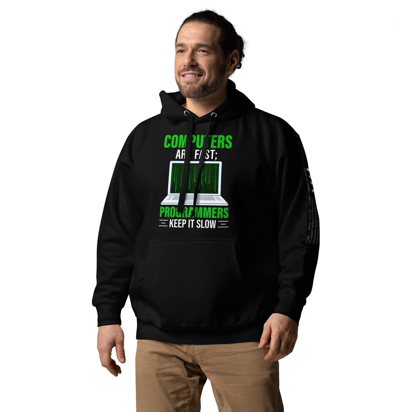 Computers are fast; Programmers - Unisex Hoodie by DarkByteGear