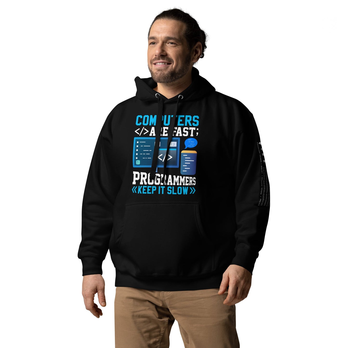 Computers are fast - Blue RK Unisex Hoodie by DarkByteGear