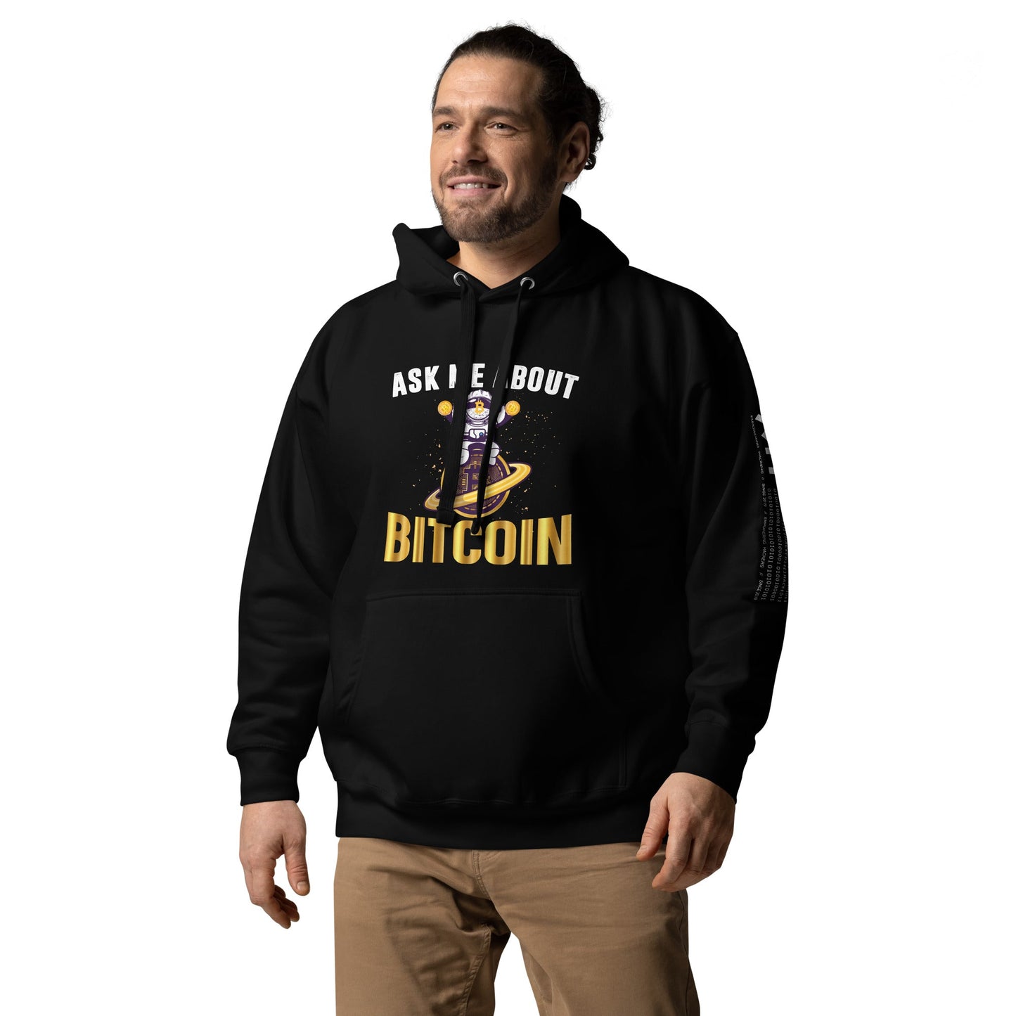 Ask Me about Bitcoin Unisex Hoodie by DarkByteGear