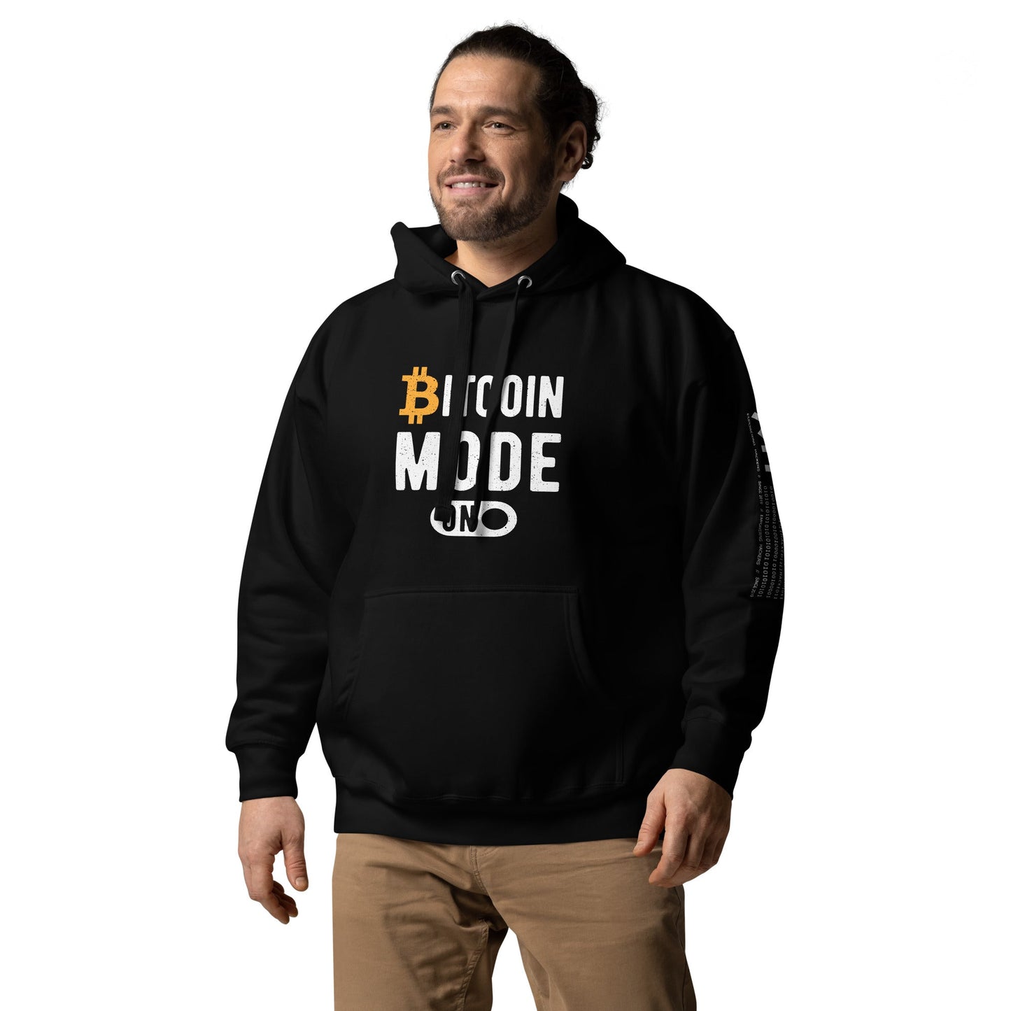 Bitcoin Mode is On Unisex Hoodie by DarkByteGear