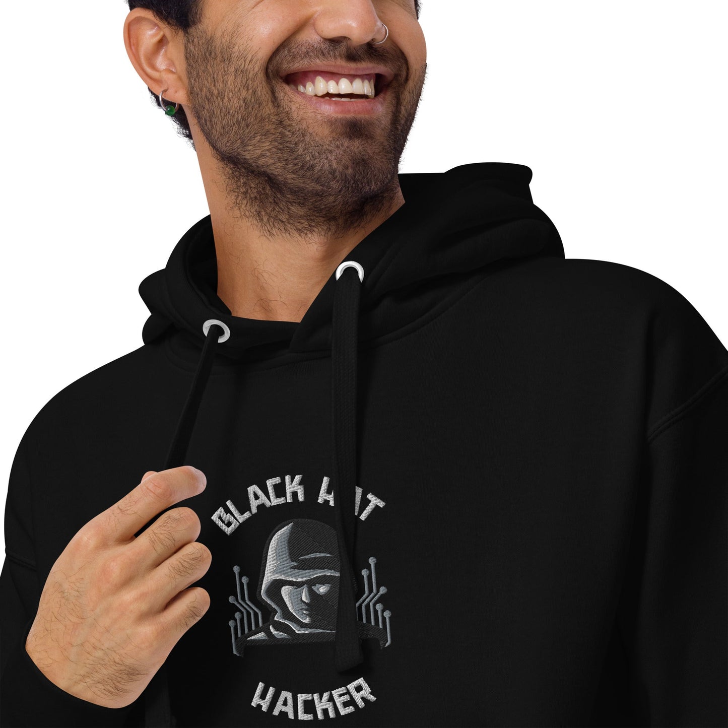 Black Hat Hacker - Unisex Hoodie (embroidered) by DarkByteGear