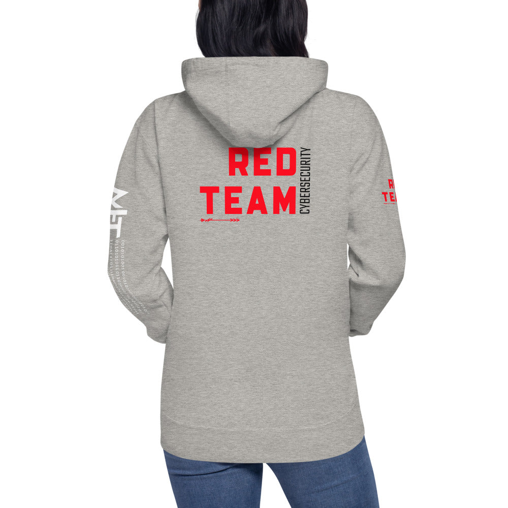 Cyber Security Red Team v7 - Unisex Hoodie (back print) by DarkByteGear