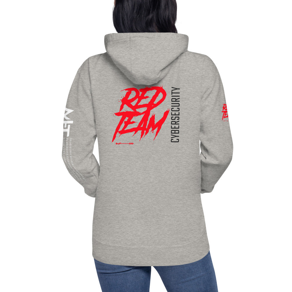 Cyber Security Red Team V10 - Unisex Hoodie (back print) by DarkByteGear