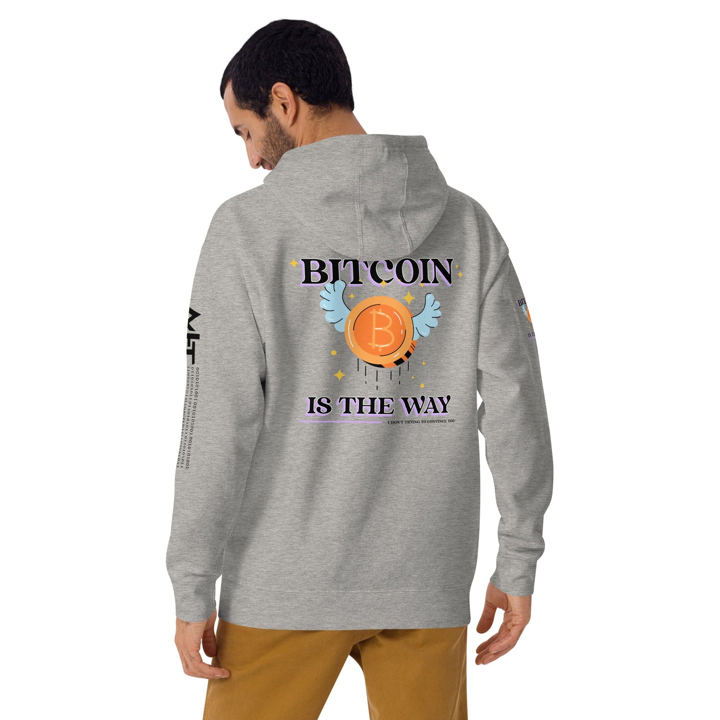 Bitcoin is the way - Unisex Hoodie (back print) by DarkByteGear