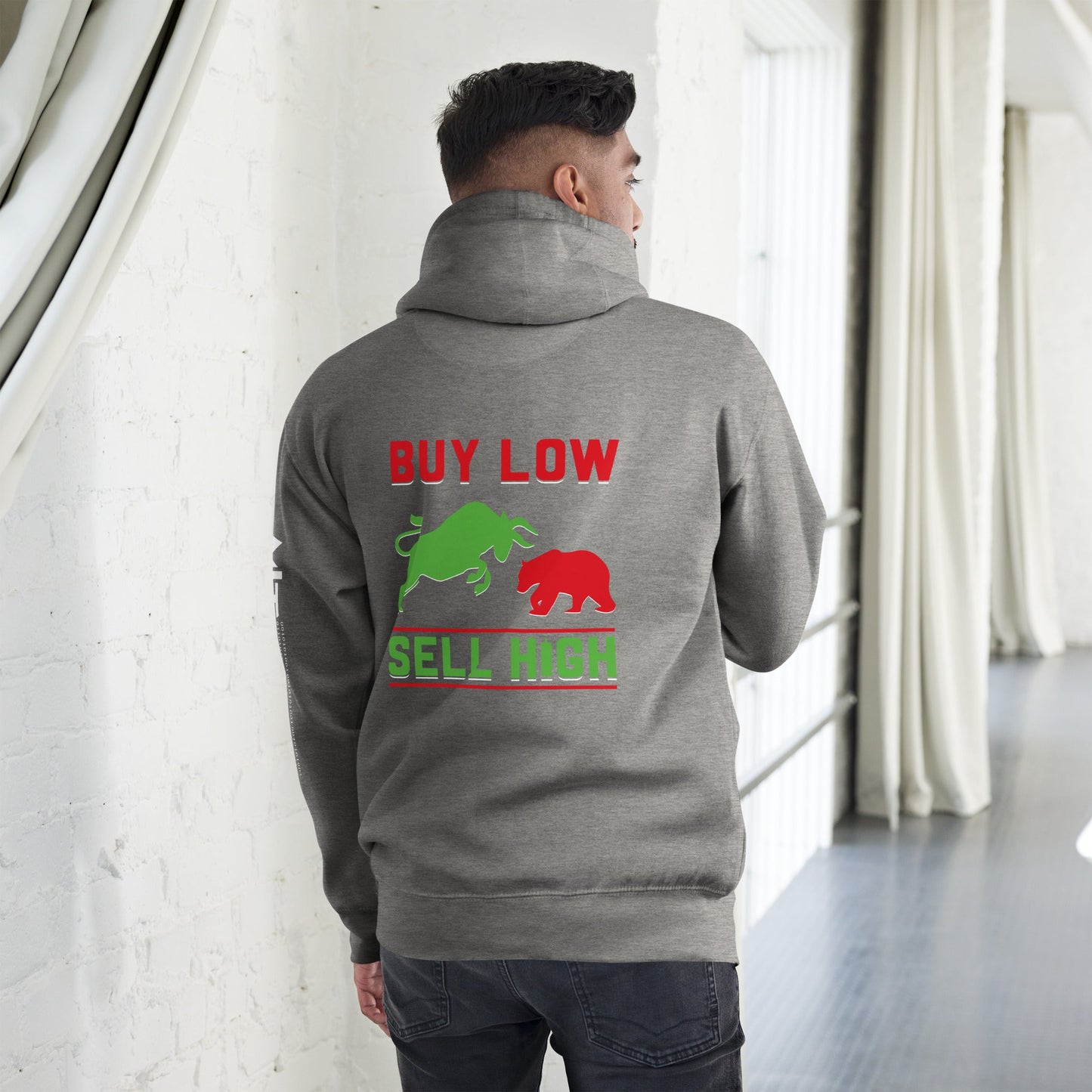 Buy low, Sell high - Unisex Hoodie ( Back Print ) by DarkByteGear