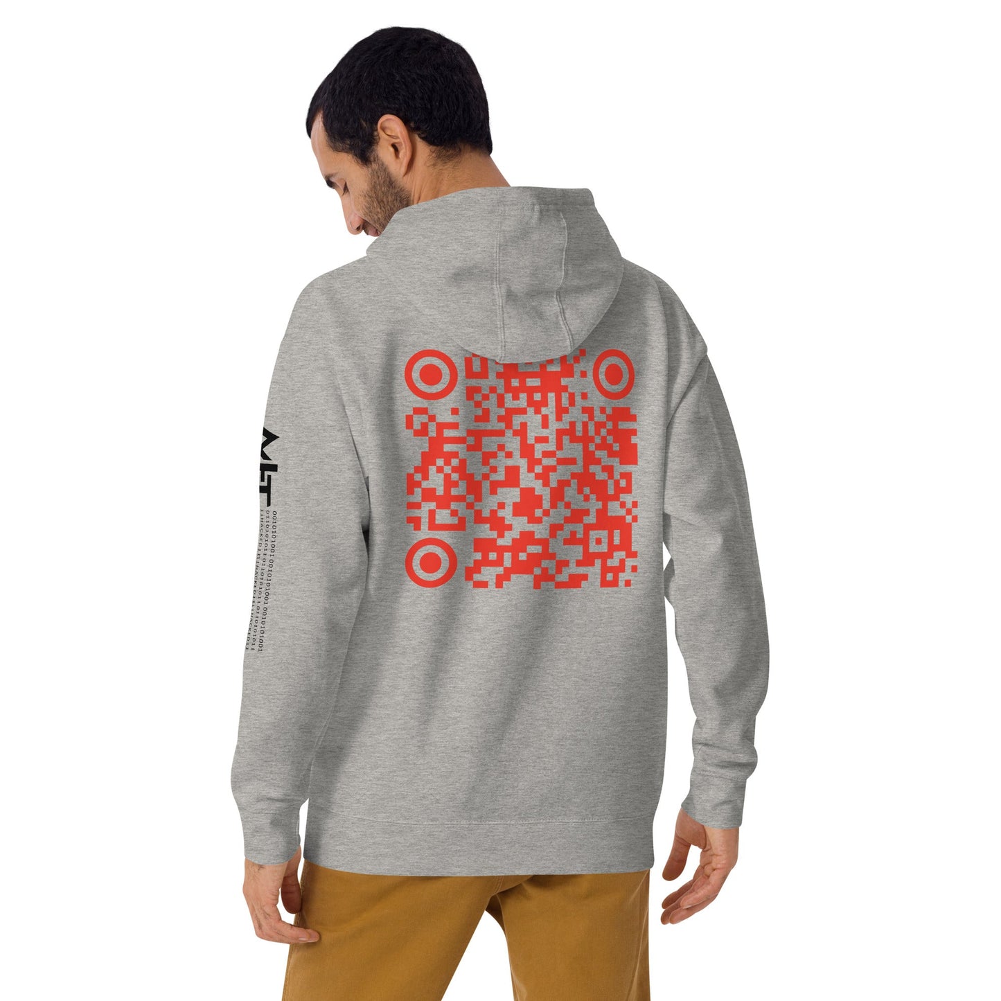 Who's the New Kid, Hacker, Developer, Gamer, Crypto King V1 - Unisex Hoodie Personalized QR Code by DarkByteGear