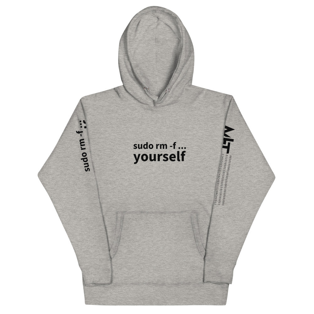 Sudo rm -f yourself - Unisex Hoodie by DarkByteGear