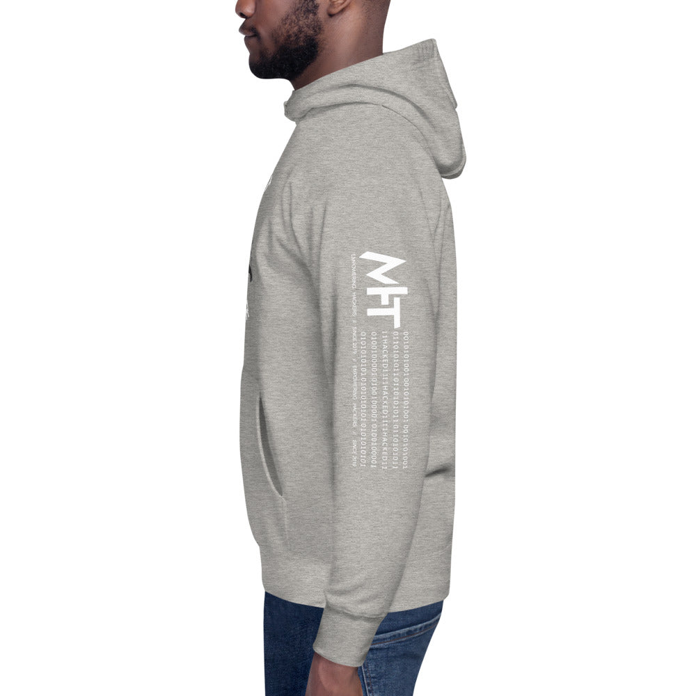 Black Hat Hacker - Unisex Hoodie (back print ) by DarkByteGear