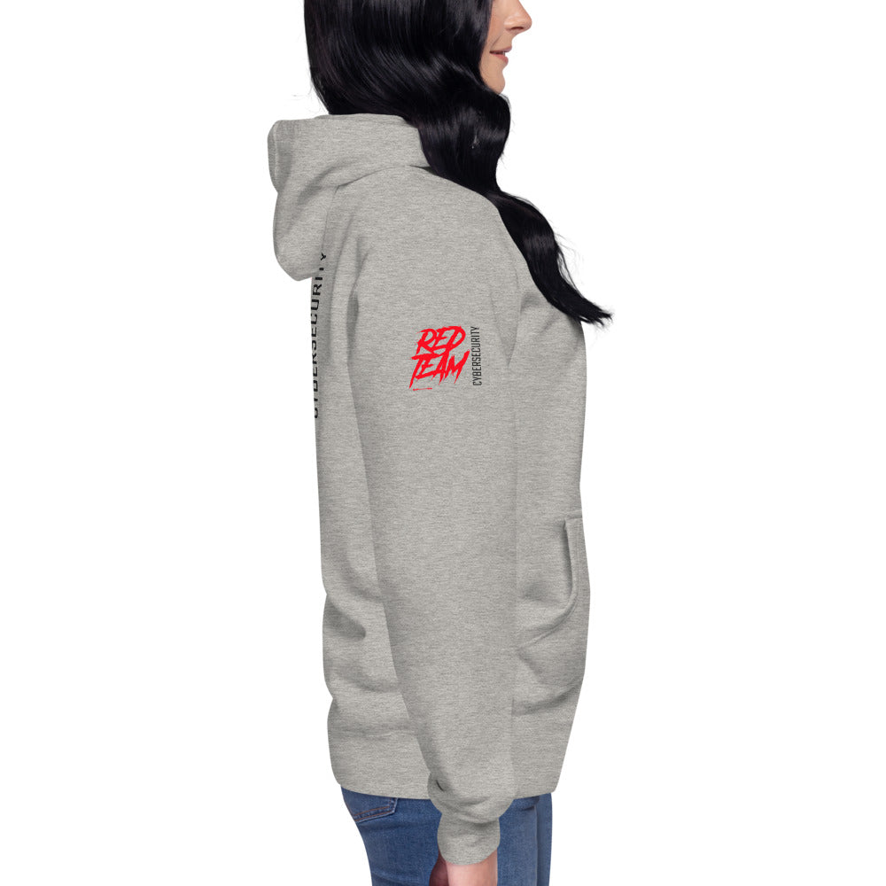 Cyber Security Red Team V10 - Unisex Hoodie (back print) by DarkByteGear
