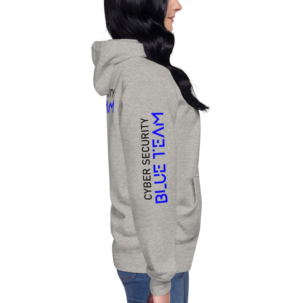 Cybersecurity Blue Team v4 - Unisex Hoodie (back print) by DarkByteGear