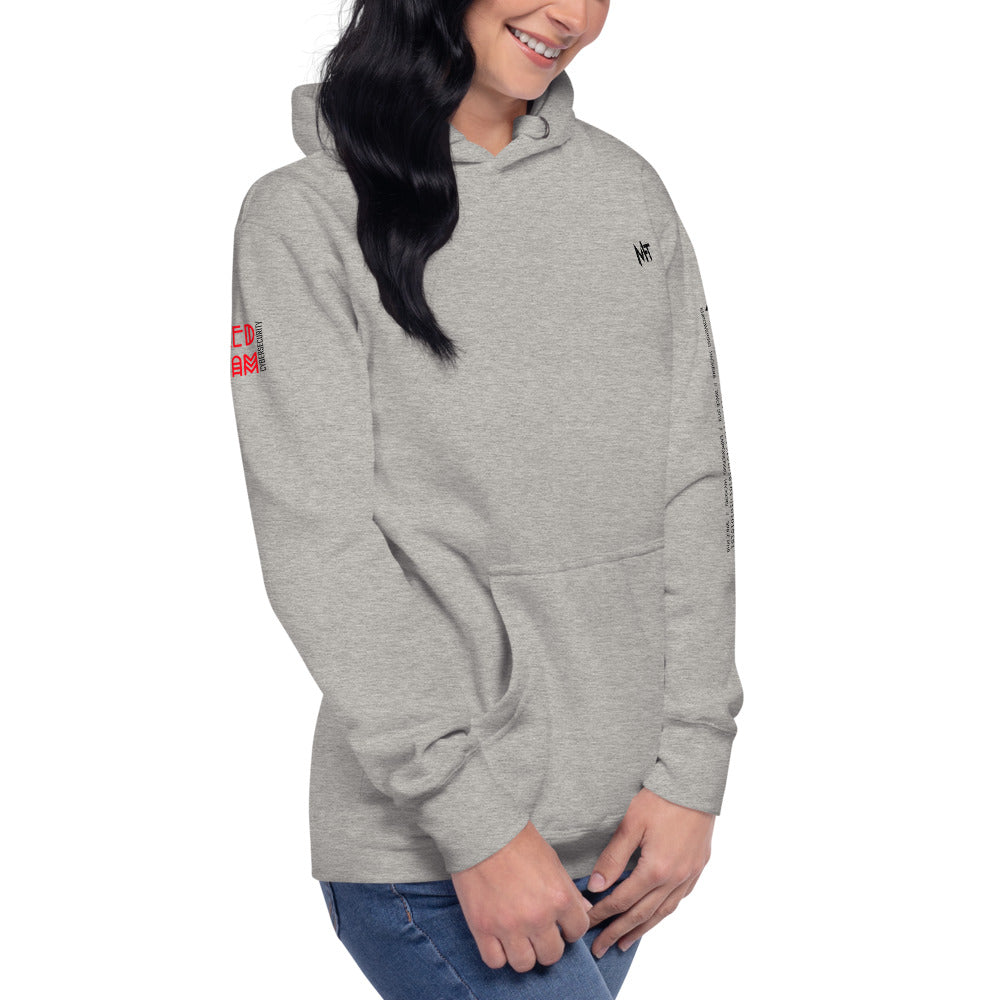 Cyber Security Red Team v5 - Unisex Hoodie (back print) by DarkByteGear