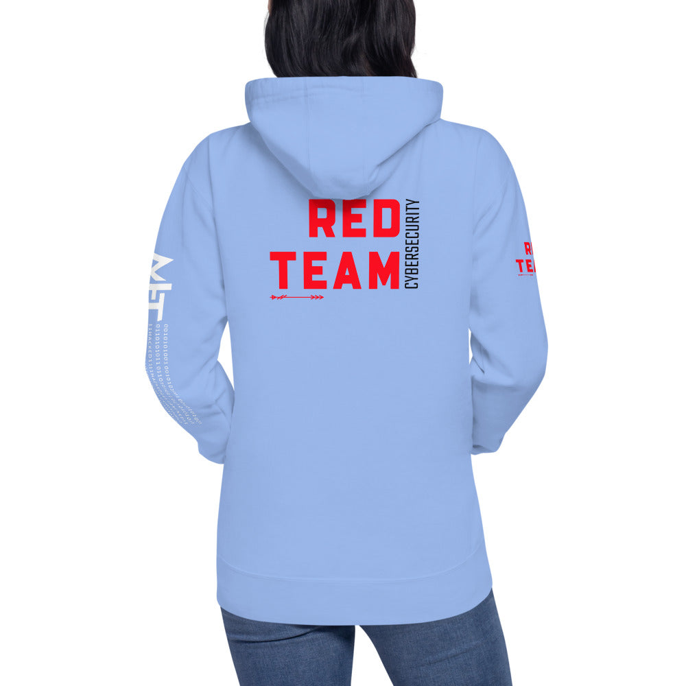 Cyber Security Red Team v7 - Unisex Hoodie (back print) by DarkByteGear