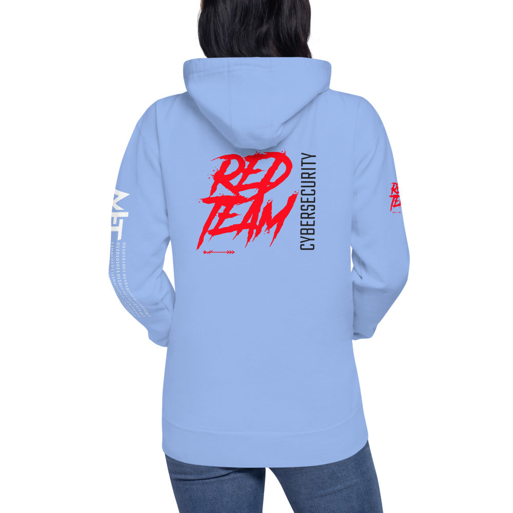 Cyber Security Red Team V10 - Unisex Hoodie (back print) by DarkByteGear