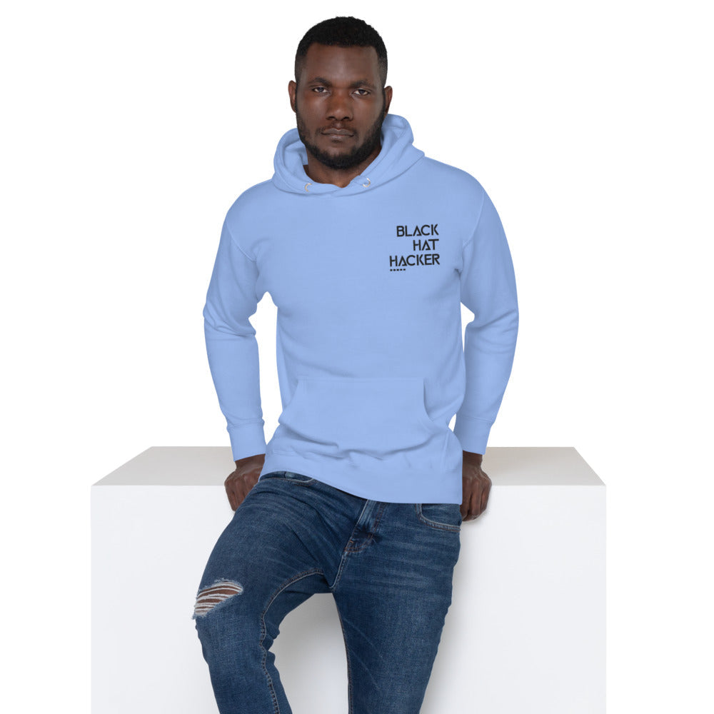 Black Hat Hacker - Unisex Hoodie (embroidery) by DarkByteGear