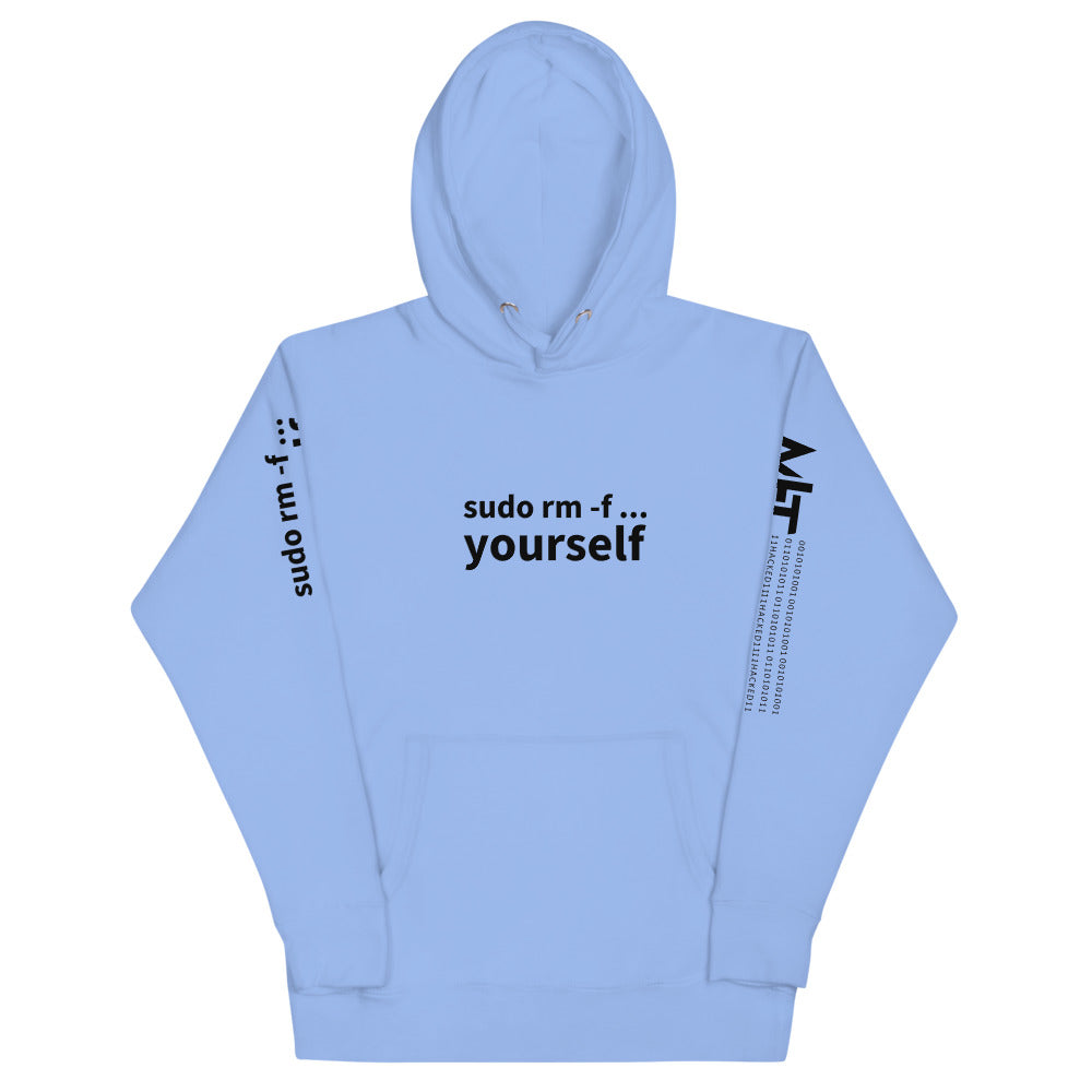 Sudo rm -f yourself - Unisex Hoodie by DarkByteGear